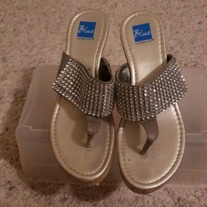 Blue Suede Shoes  Wedges